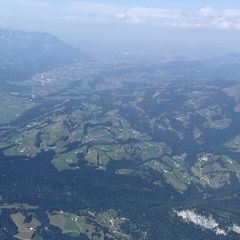 Flugwegposition um 12:15:08: Aufgenommen in der Nähe von Gemeinde Scheffau am Tennengebirge, Österreich in 2684 Meter